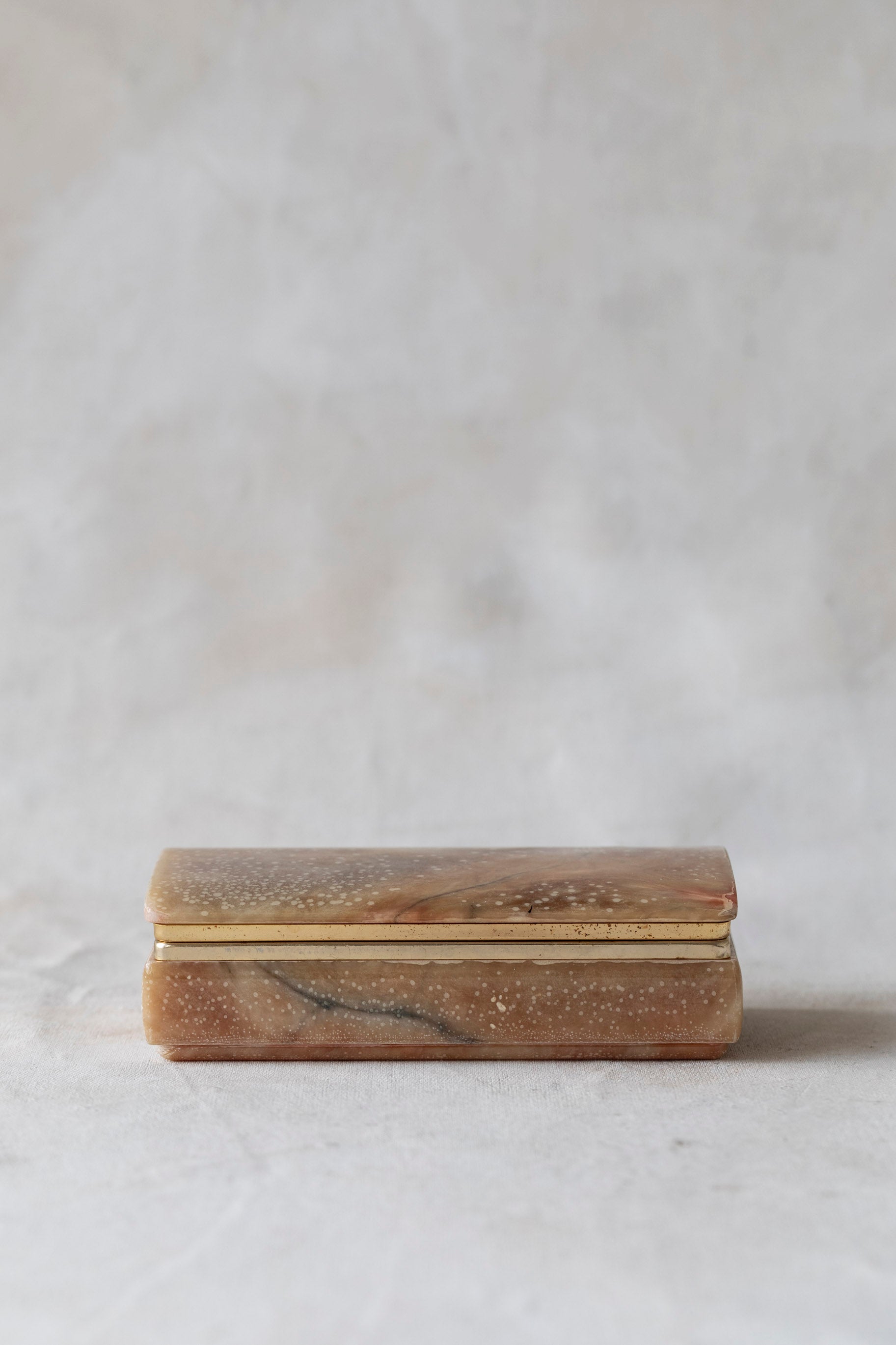 Vintage Italian Alabaster Jewelry Box