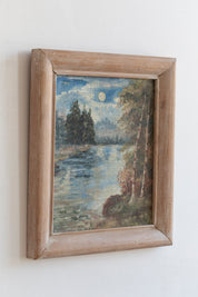 Vintage Lakeside Painting