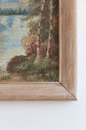 Vintage Lakeside Painting
