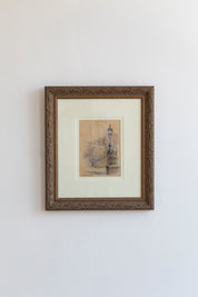 Vintage Lamp Post Drawing