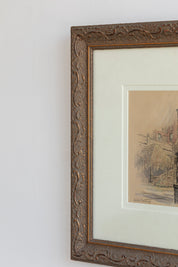 Vintage Lamp Post Drawing