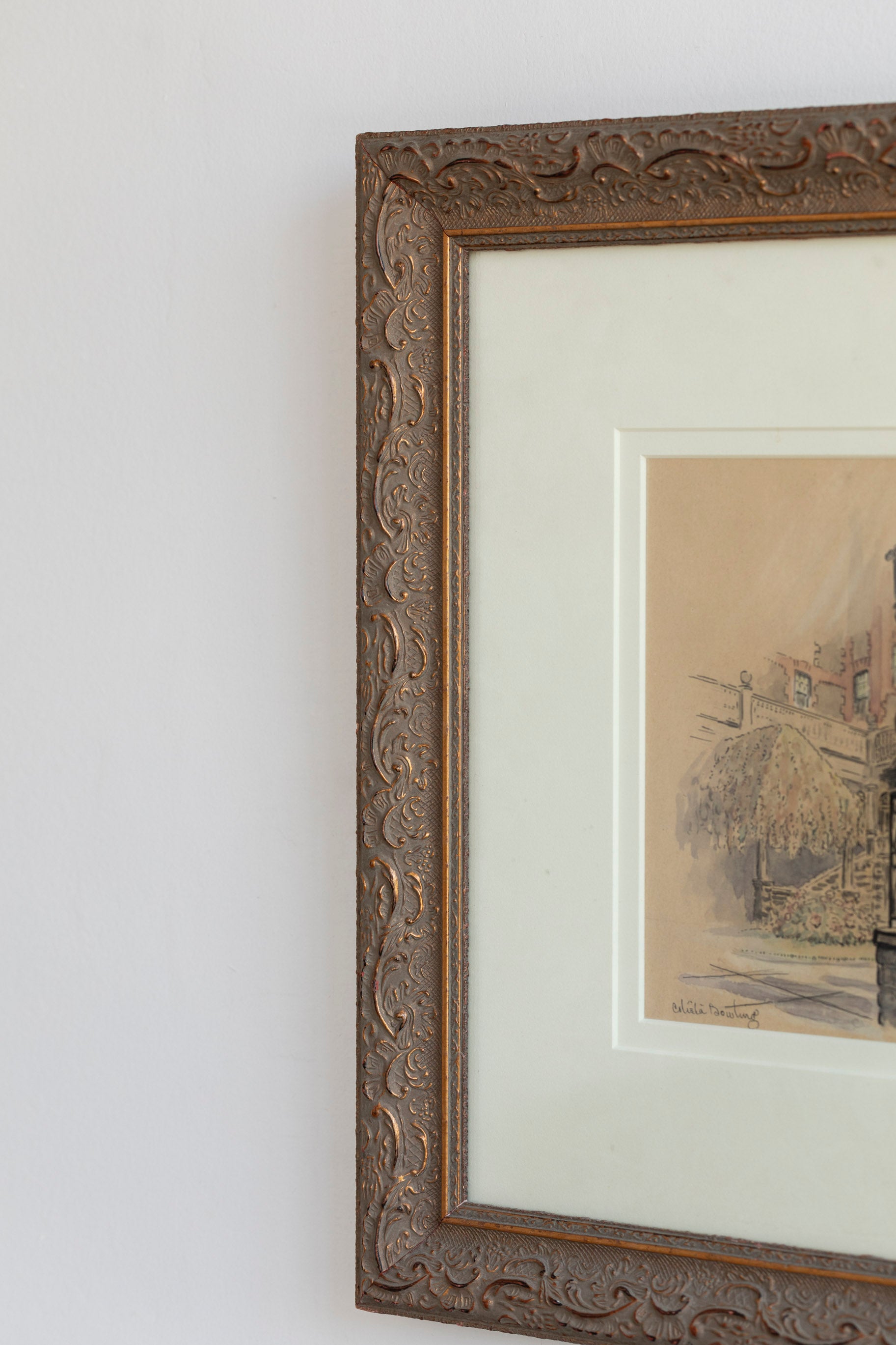 Vintage Lamp Post Drawing