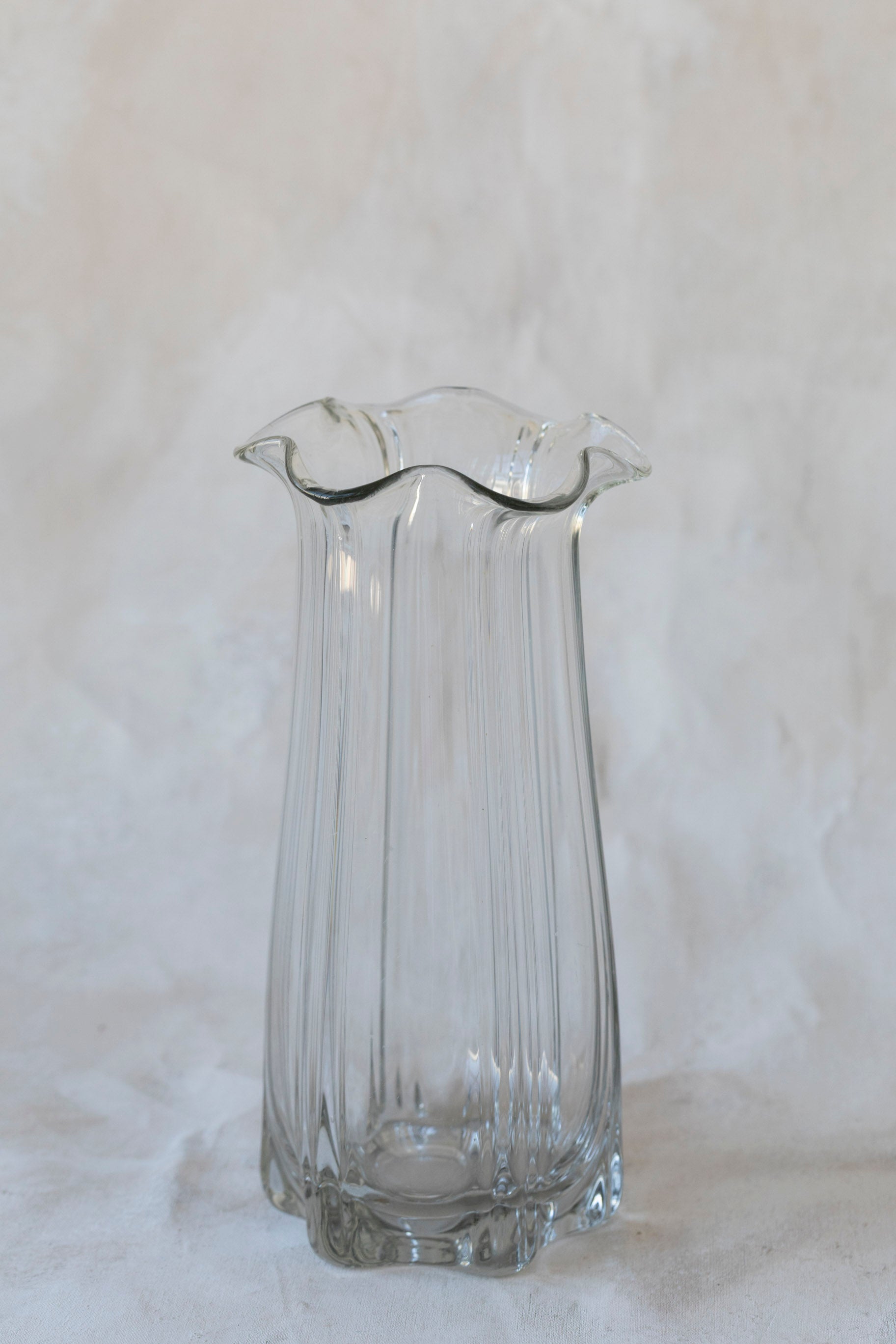 Vintage Large Ruffled Vase