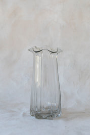Vintage Large Ruffled Vase