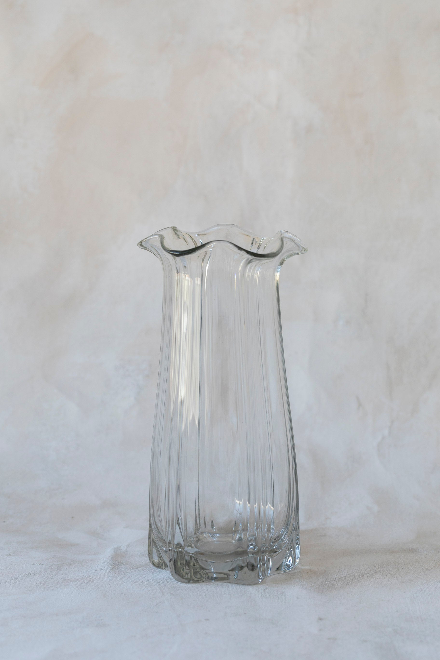 Vintage Large Ruffled Vase