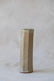 Vintage Faceted Stoneware Vase