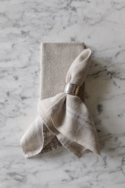 Vintage Linen Napkins in Natural & Ivory