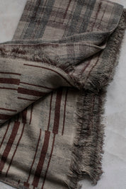Vintage Linen Throw in Purple