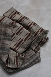 Vintage Linen Throw in Purple