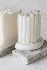Vintage Marble Column Bookends