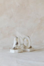 Vintage Marble Pelican Bookends