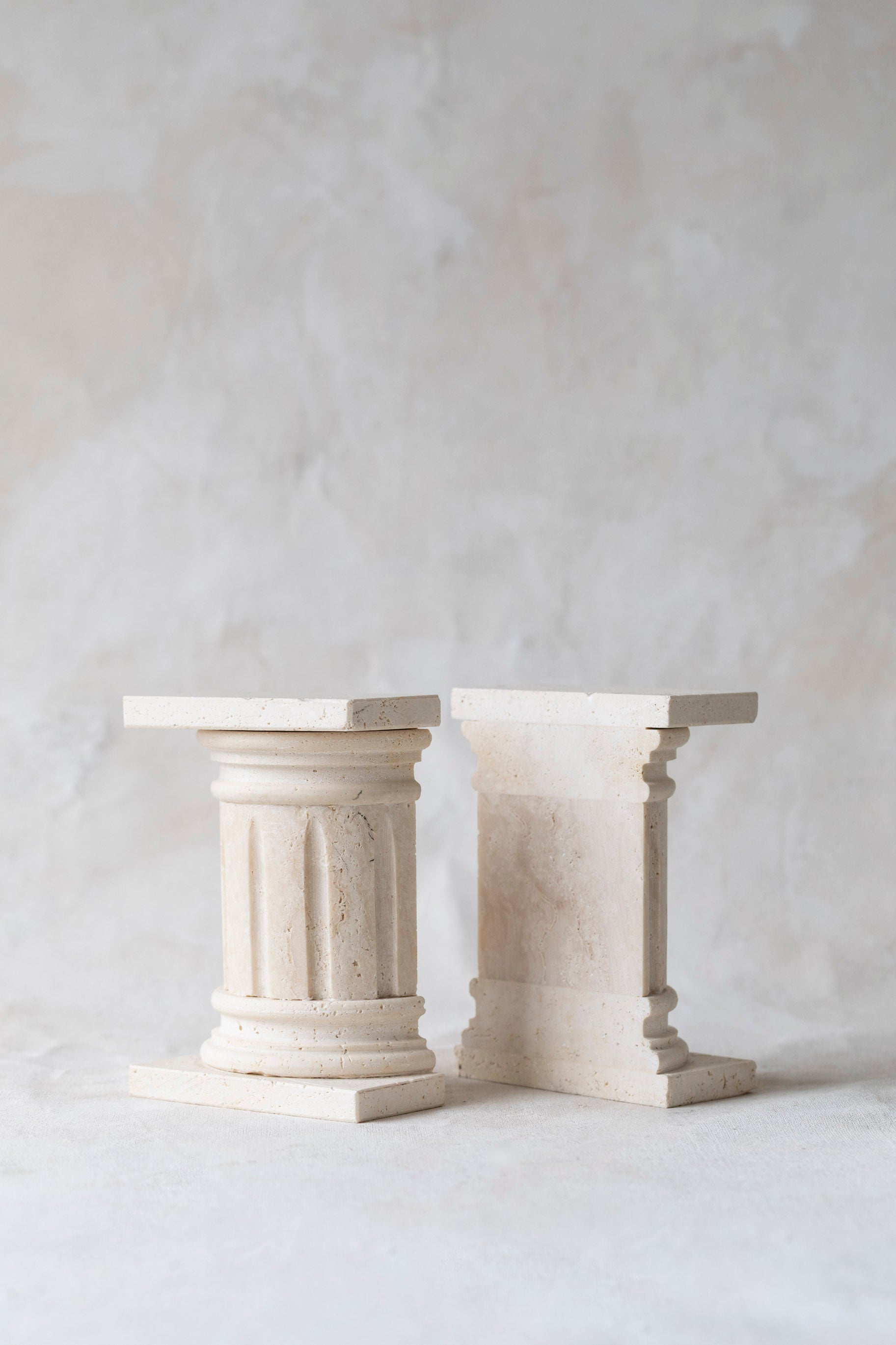 Vintage Marble Column Bookends