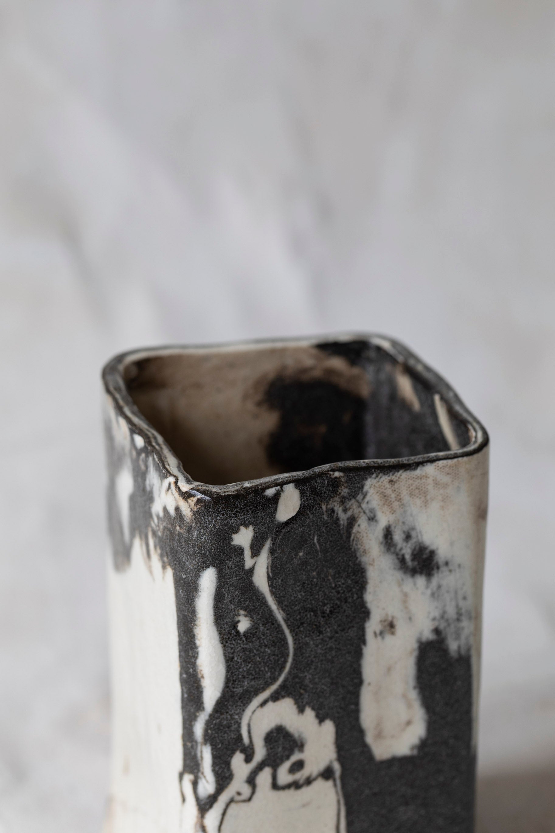 Vintage Handmade Marbled Vase
