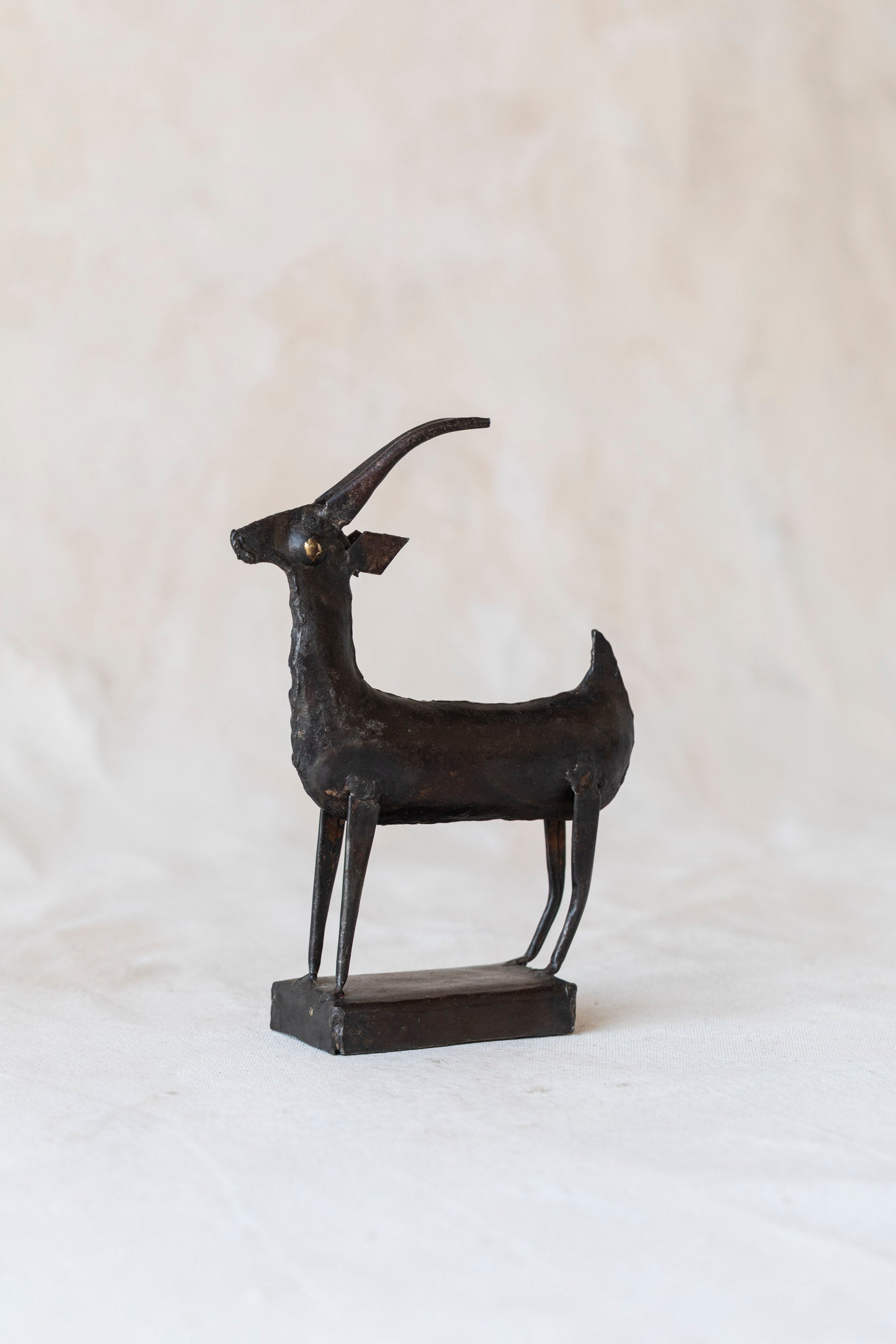 Vintage Metal Antelope Figurine
