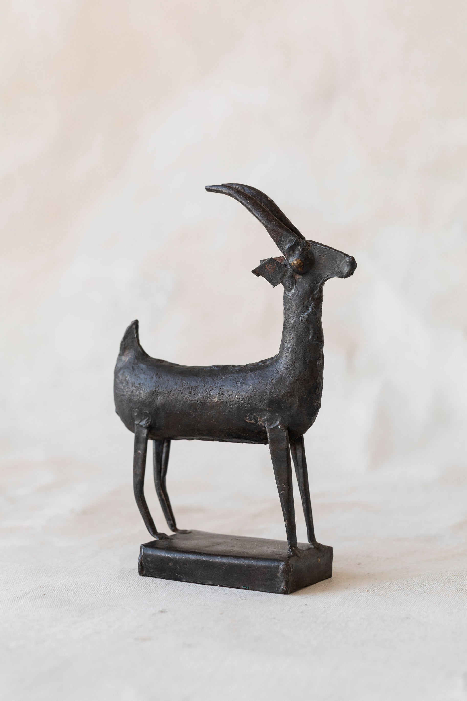 Vintage Metal Antelope Figurine