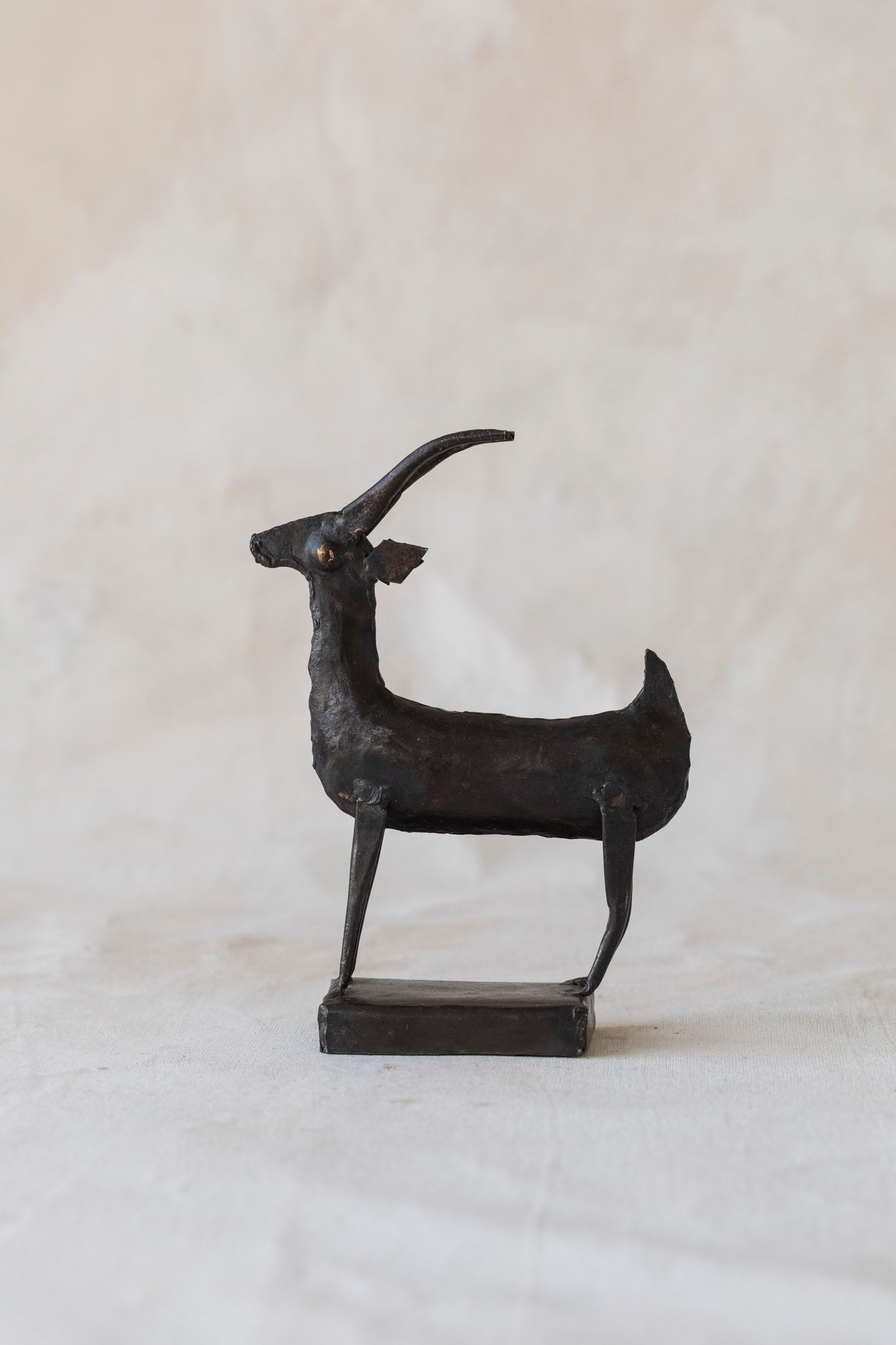 Vintage Metal Antelope Figurine