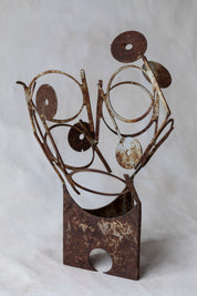 Vintage Metal Circle Sculpture
