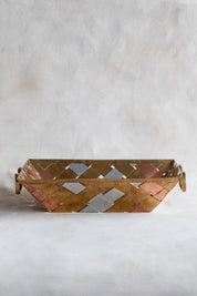Vintage Mixed Metal Woven Tray