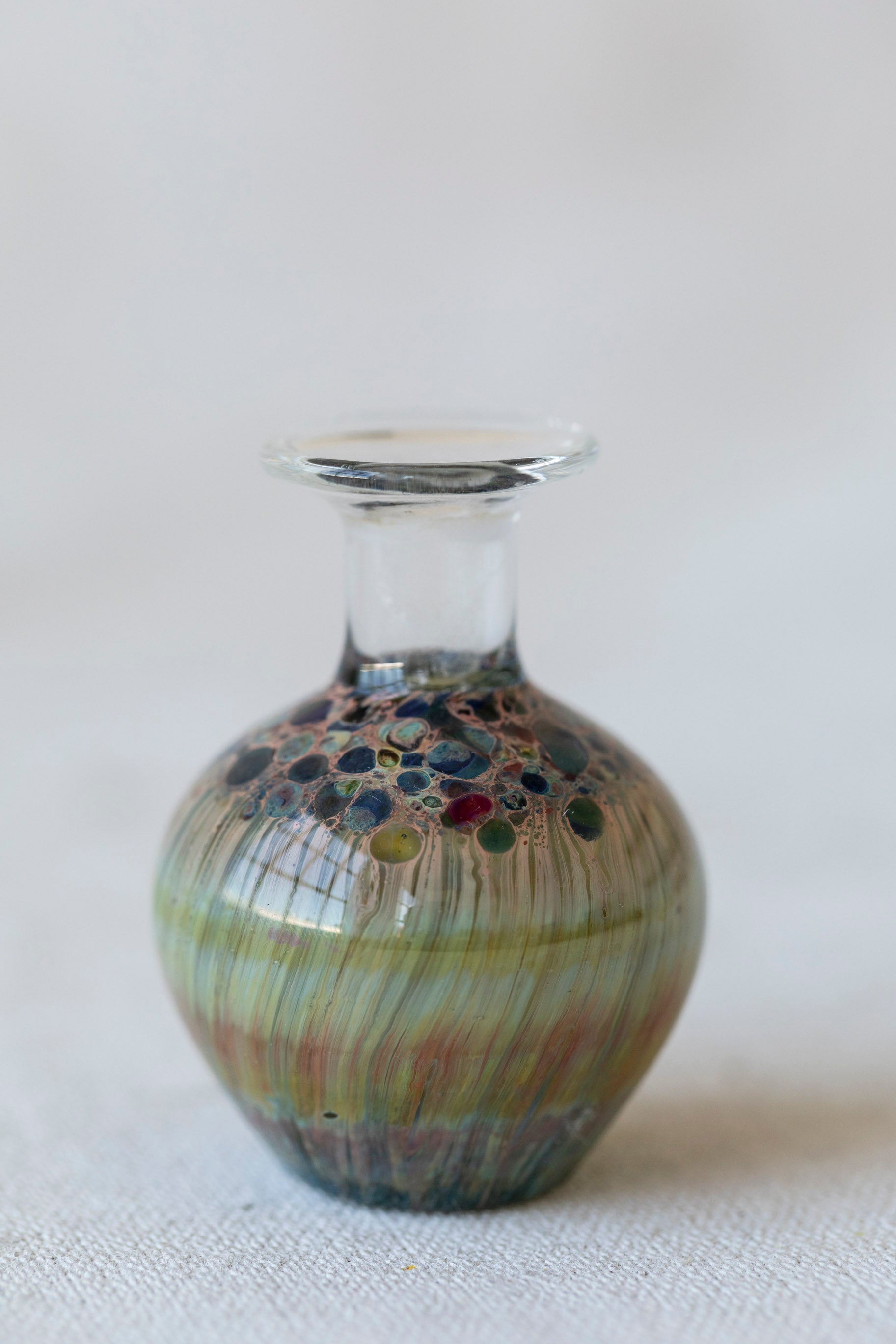 Vintage Mini Handblown Glass Vase