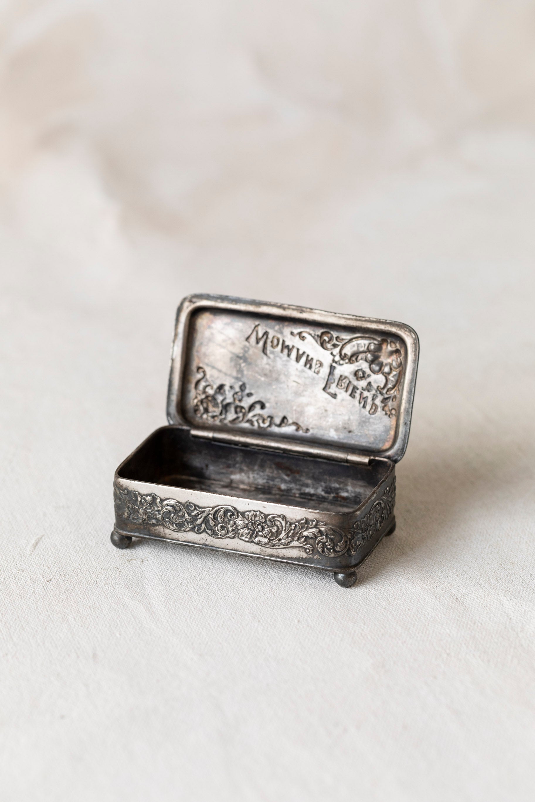 Antique Victorian Silver Trinket Box