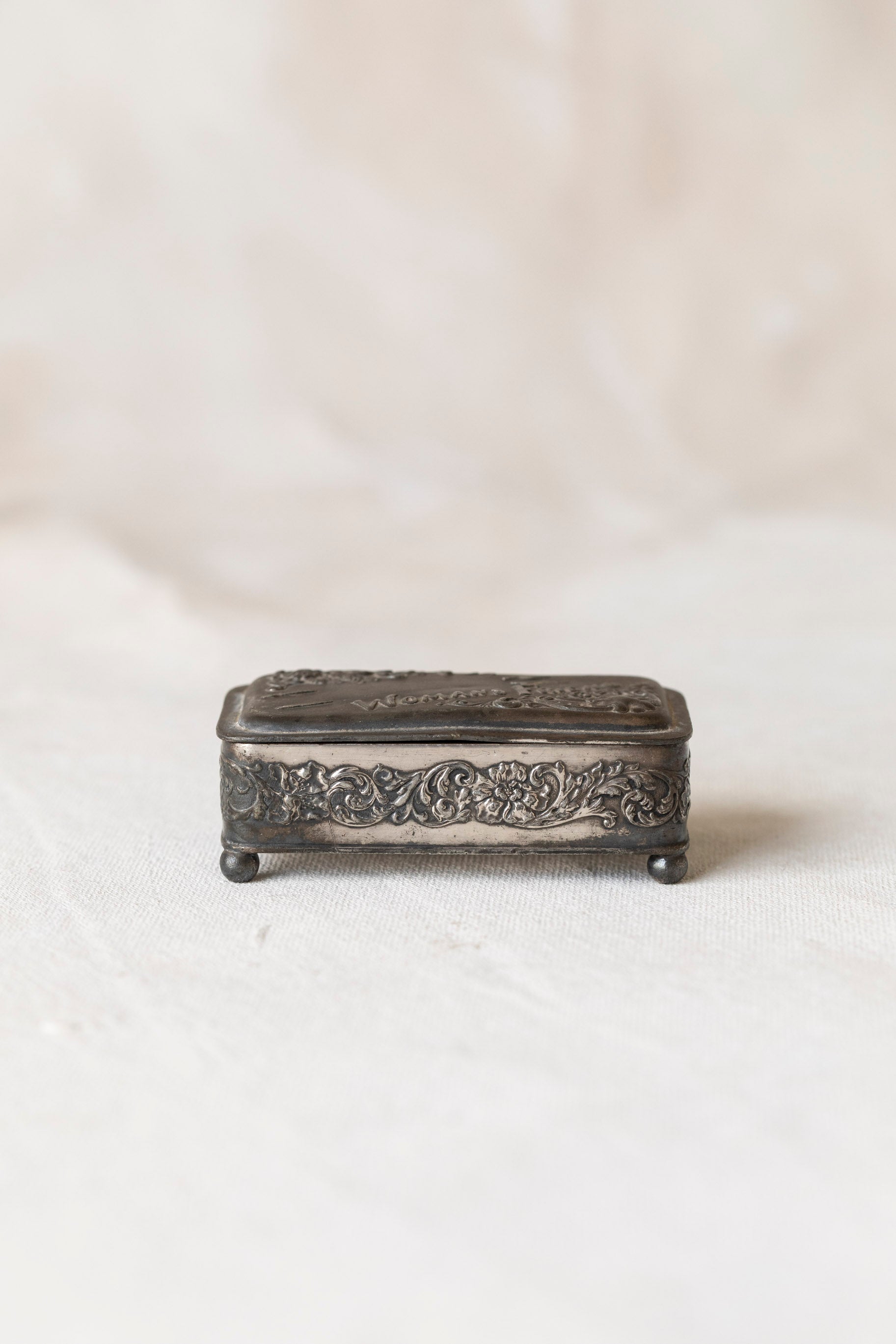 Antique Victorian Silver Trinket Box