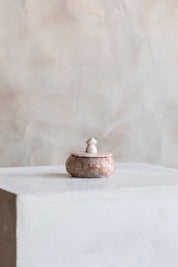 Vintage Round Onyx Trinket Box