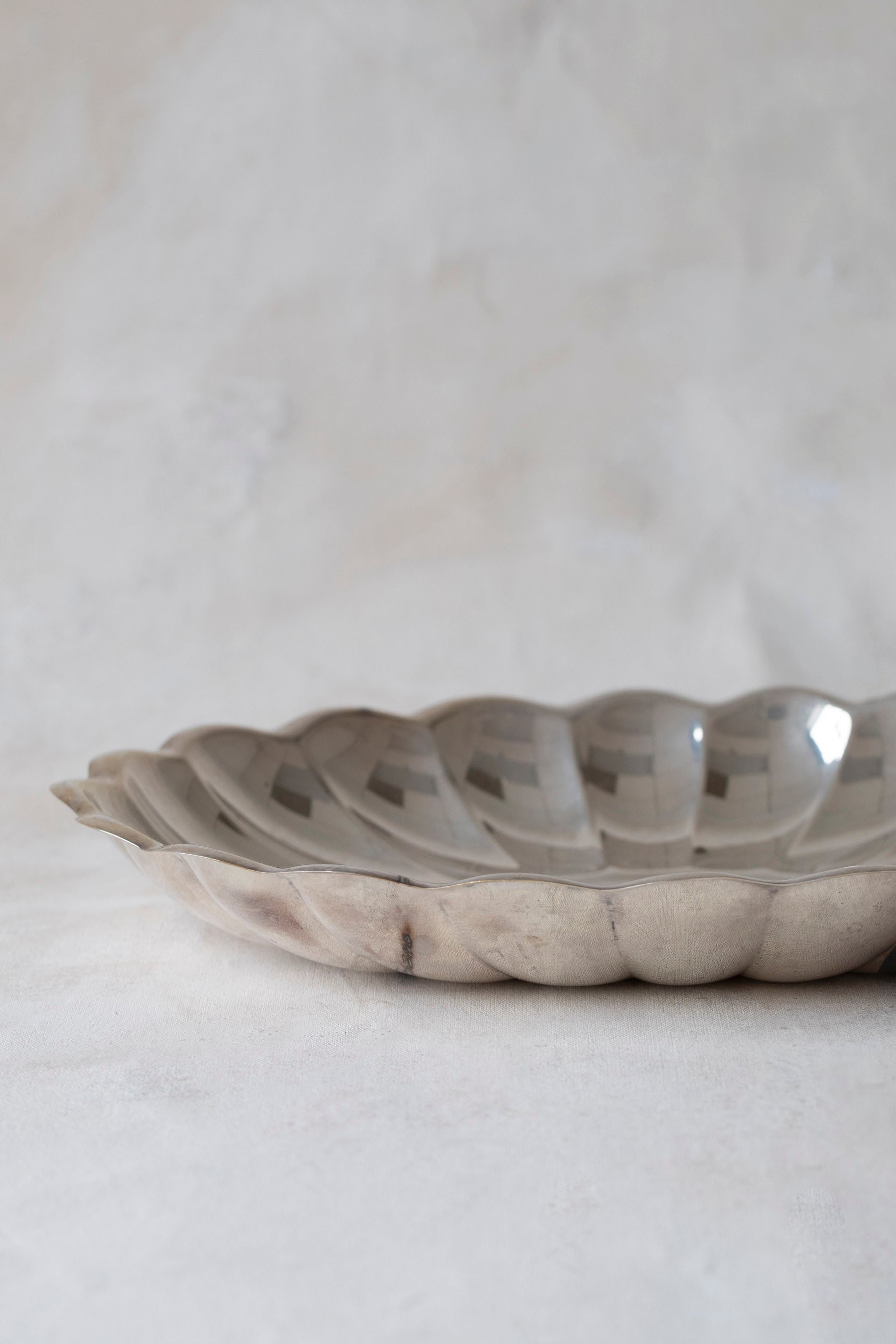 Vintage Oval Scalloped Dish