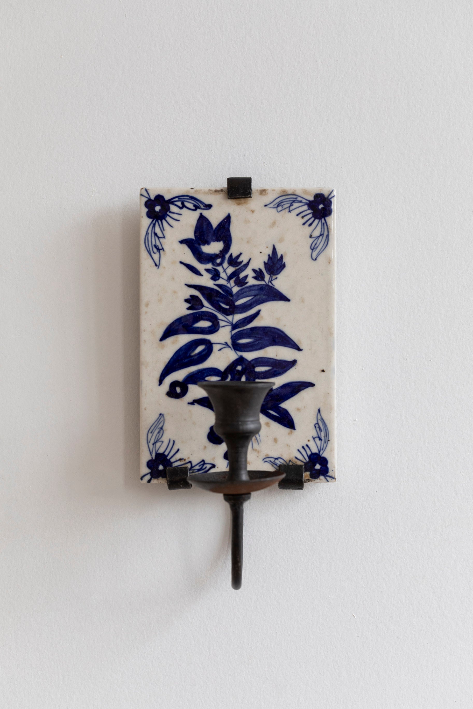 Vintage Portuguese Tile Wall Sconce