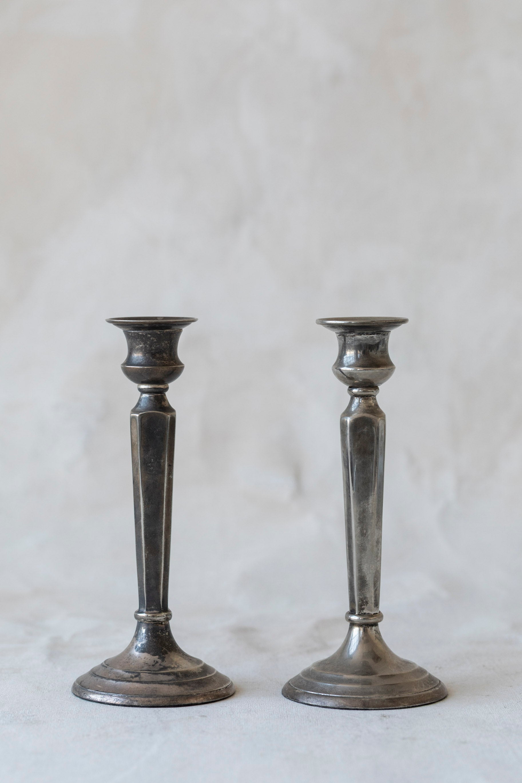 Vintage Silver Candlestick Pair