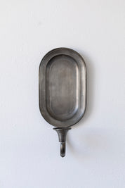 Vintage Pewter Oval Sconce