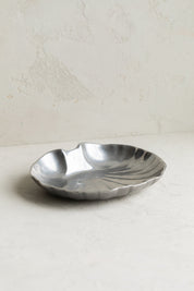 Vintage Pewter Shell Serving Platter