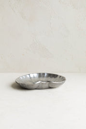 Vintage Pewter Shell Serving Platter