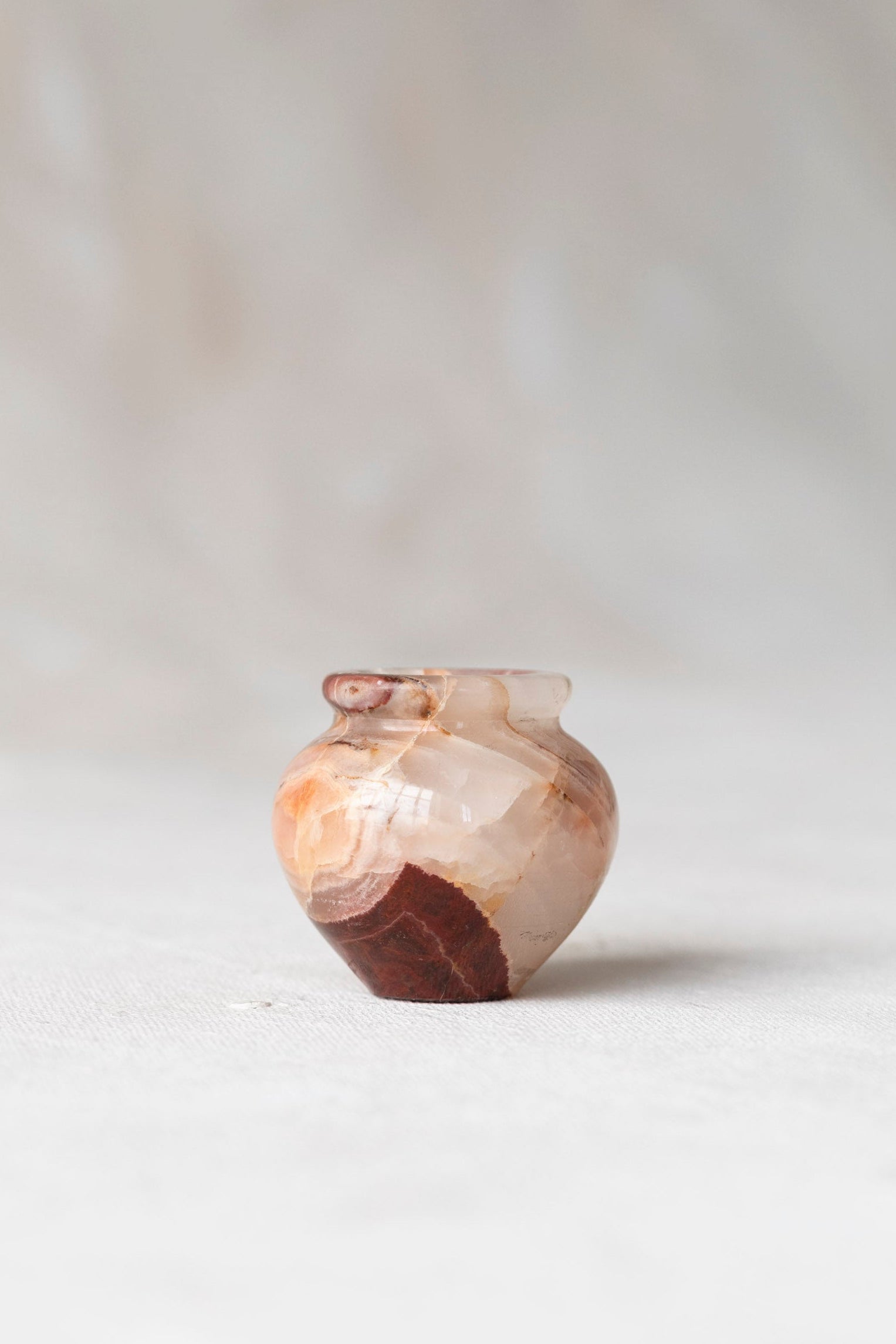 Vintage Mini Pink Onyx Pot