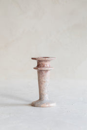 Vintage Pink Onyx Candlestick