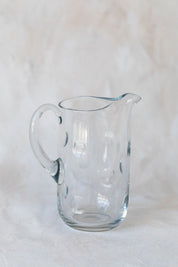 Vintage Handblown Polka Dot Pitcher