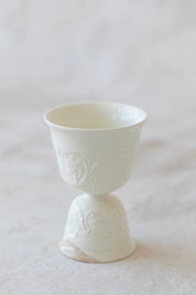 Vintage Porcelain Embossed Cup