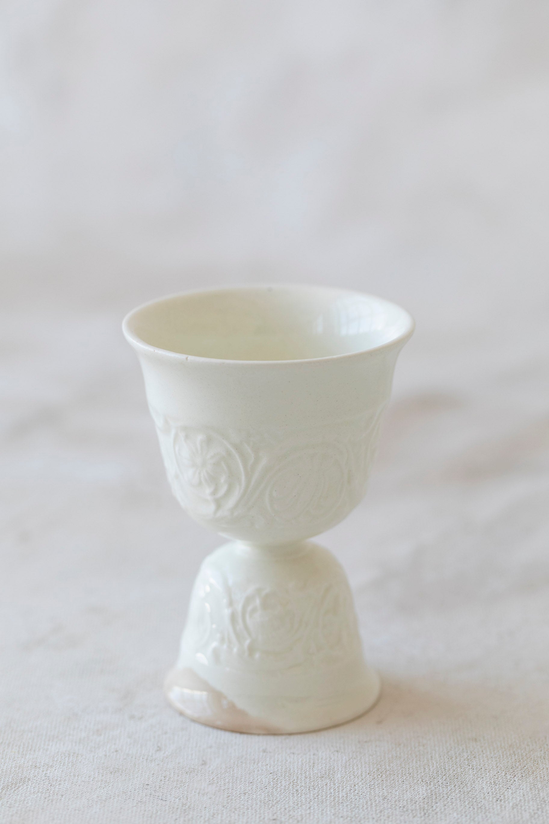 Vintage Porcelain Embossed Cup
