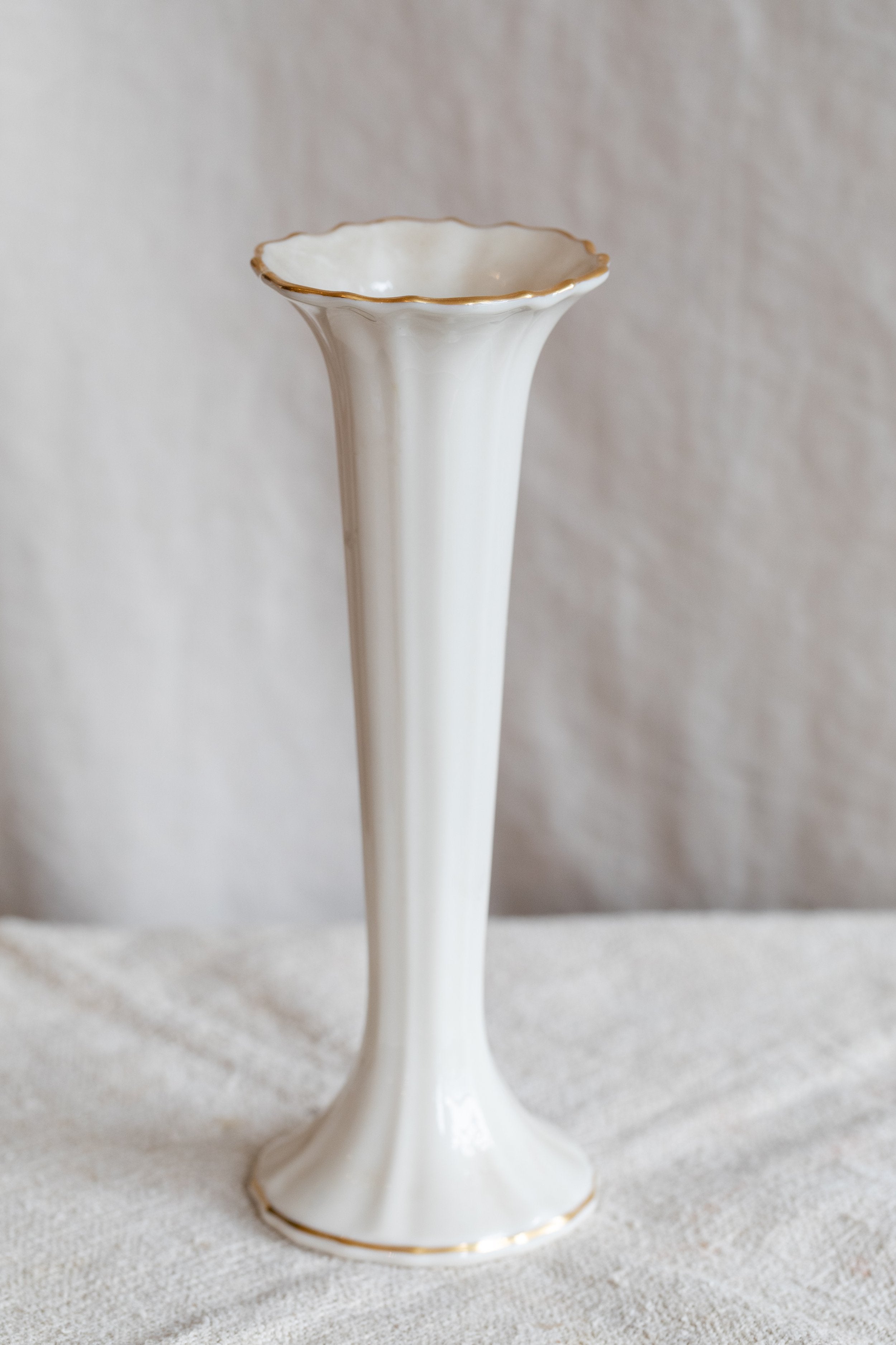 Vintage Tall Porcelain Bud Vase
