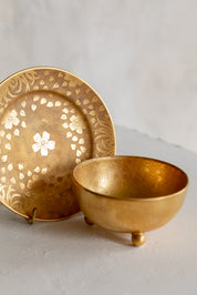 Vintage Ceramic Gold Bowl Set
