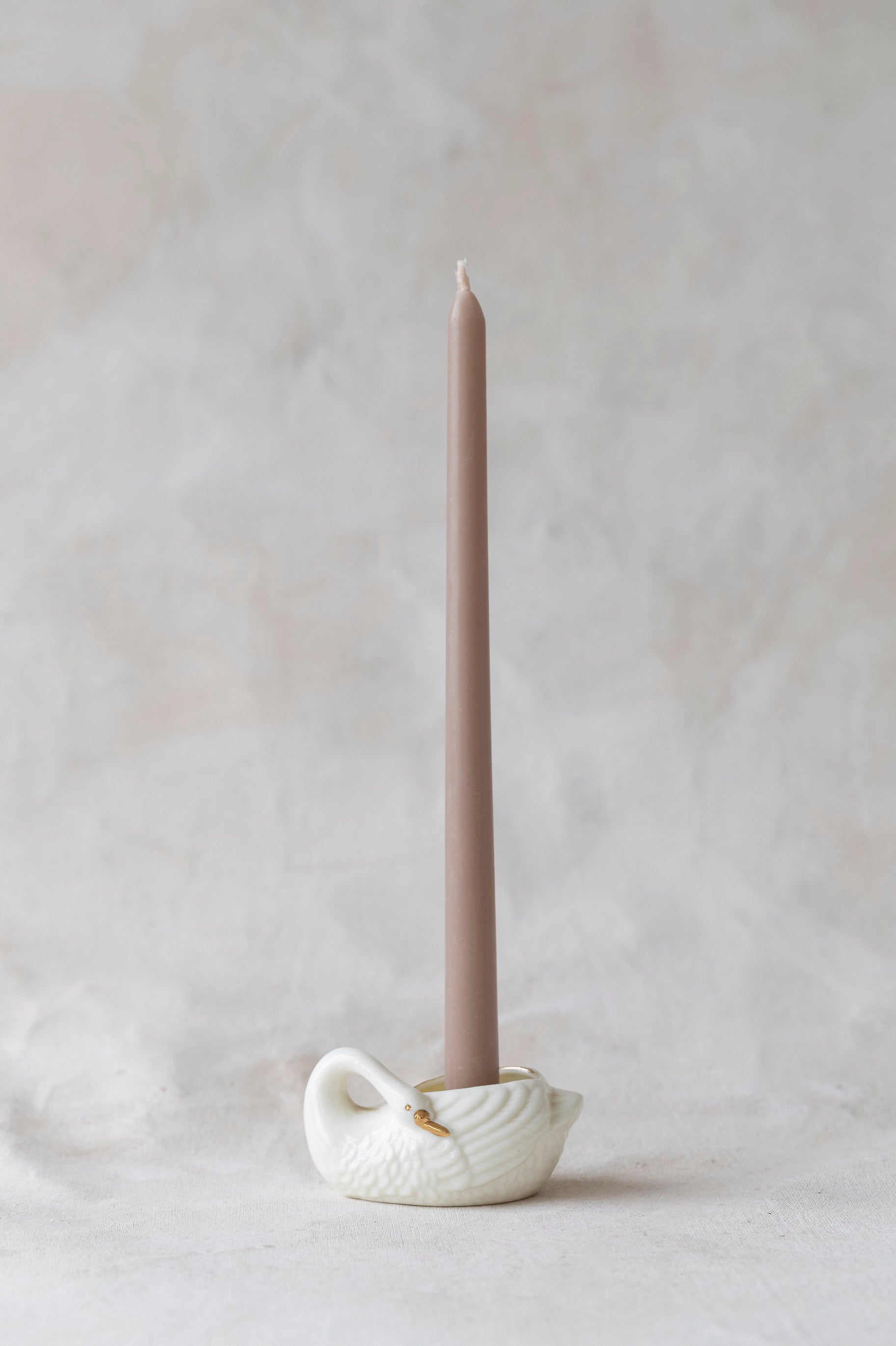 Vintage Porcelain Swan Candle Holder