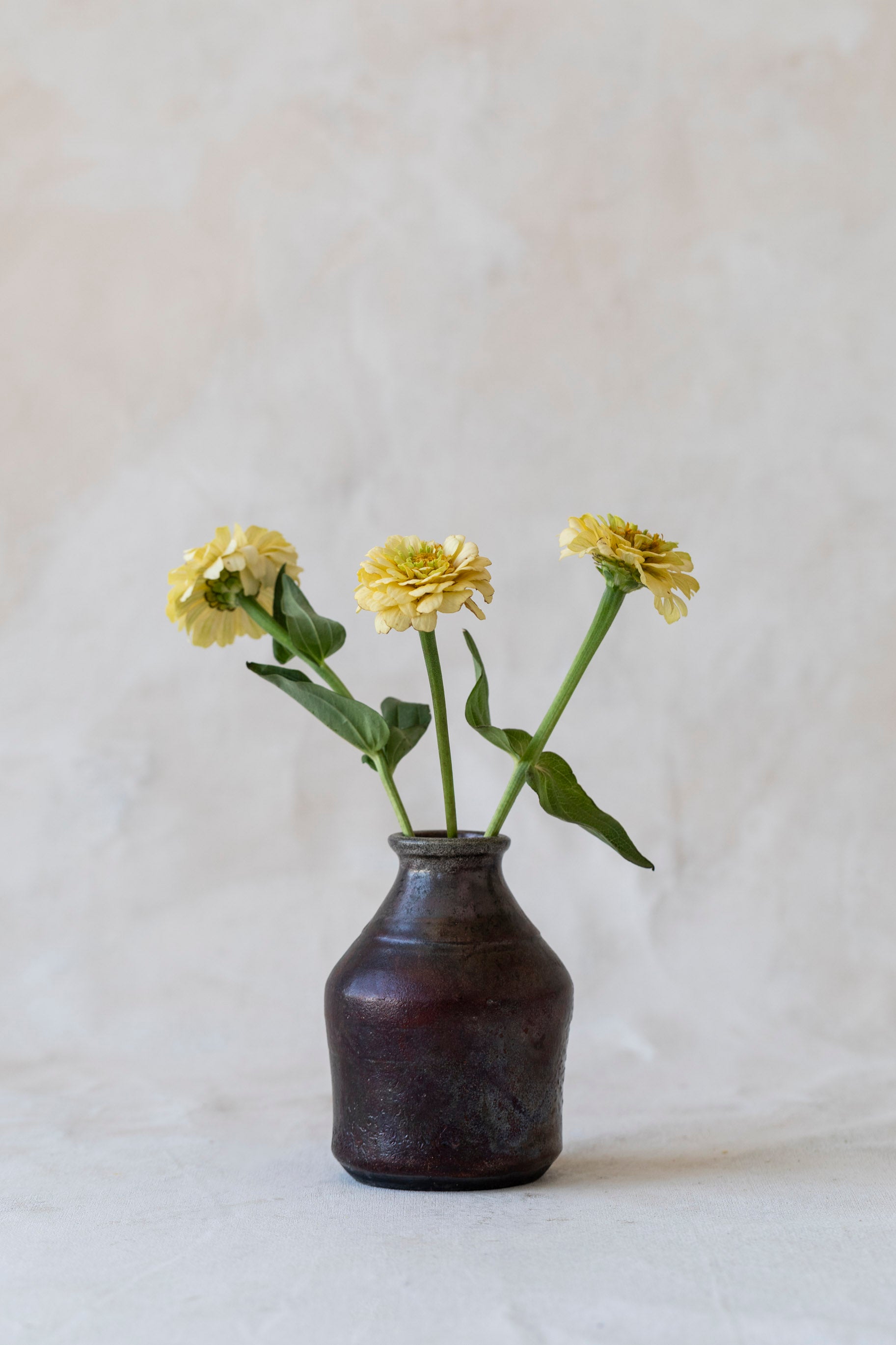 Vintage Short Raku Vase