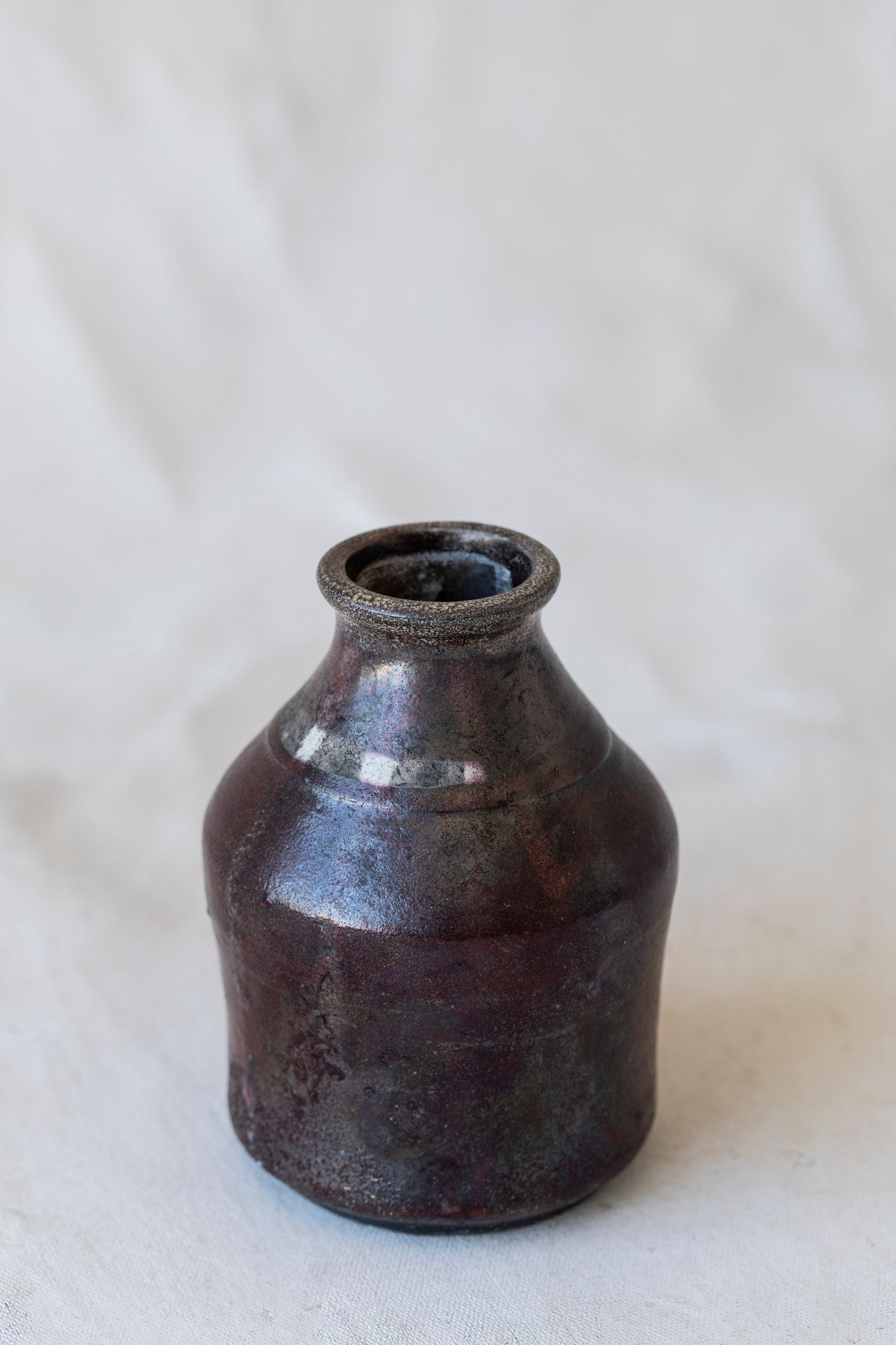 Vintage Short Raku Vase