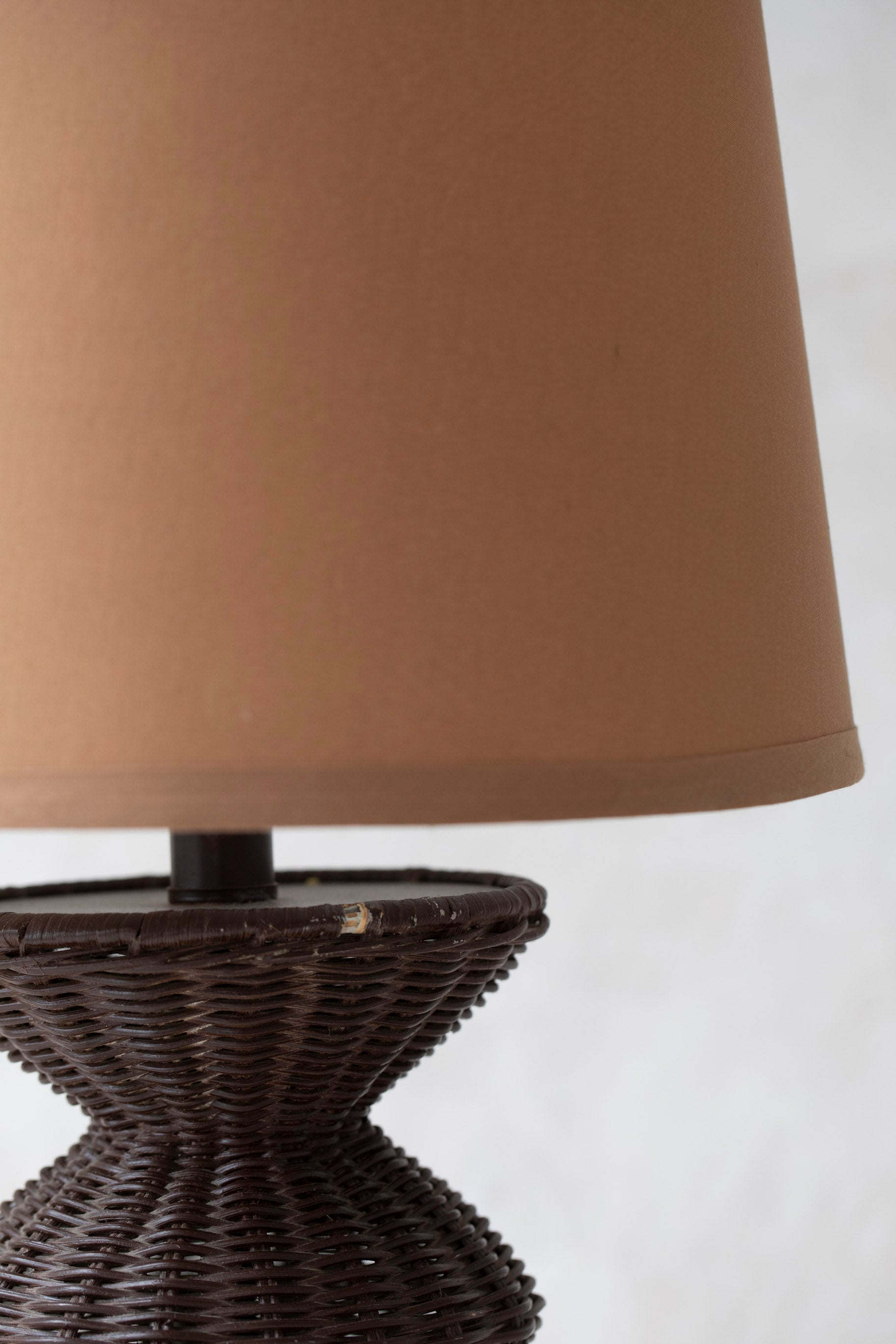 Vintage Diamond Rattan Lamp