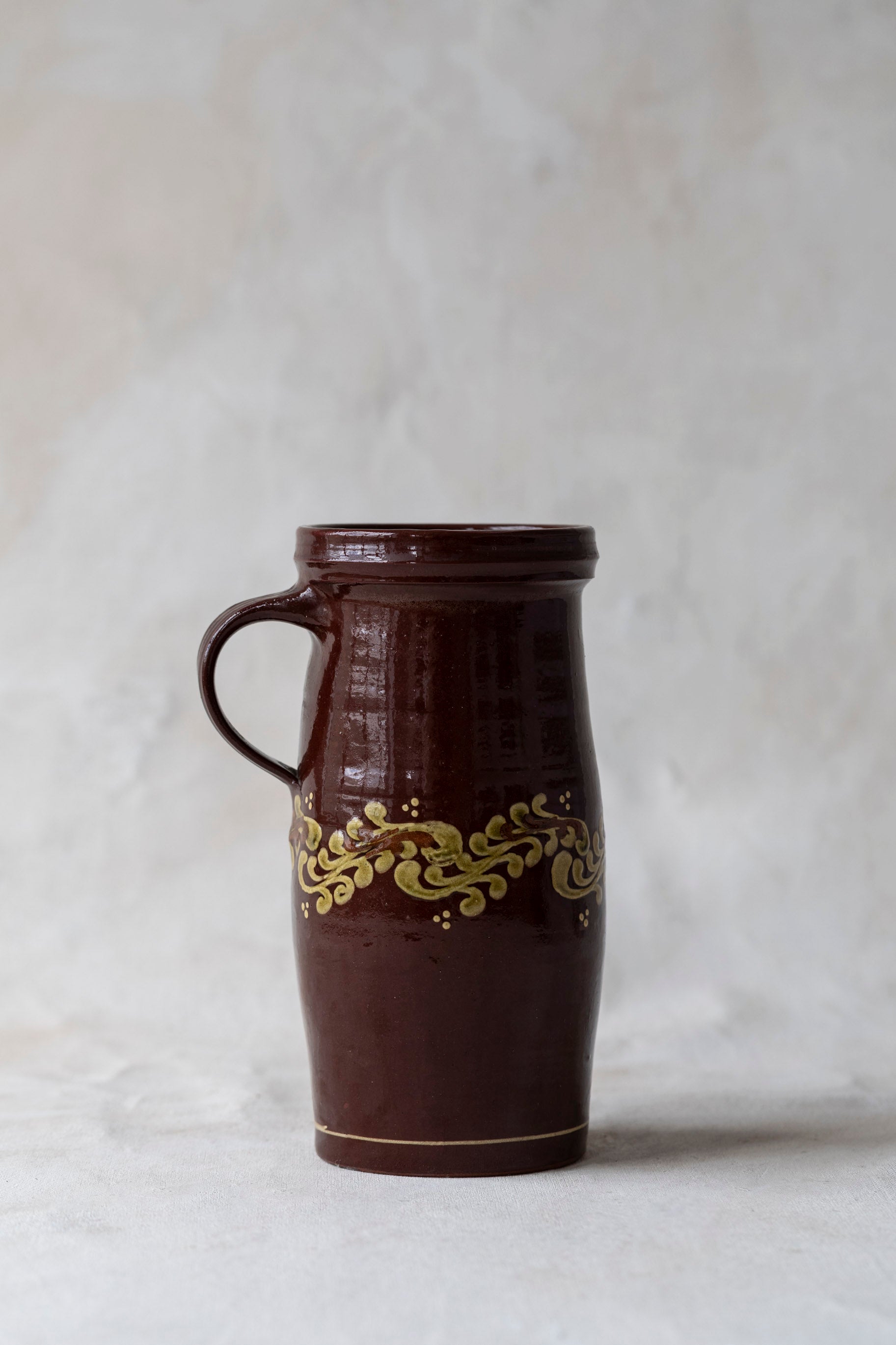 Vintage Red Folk Art Pitcher