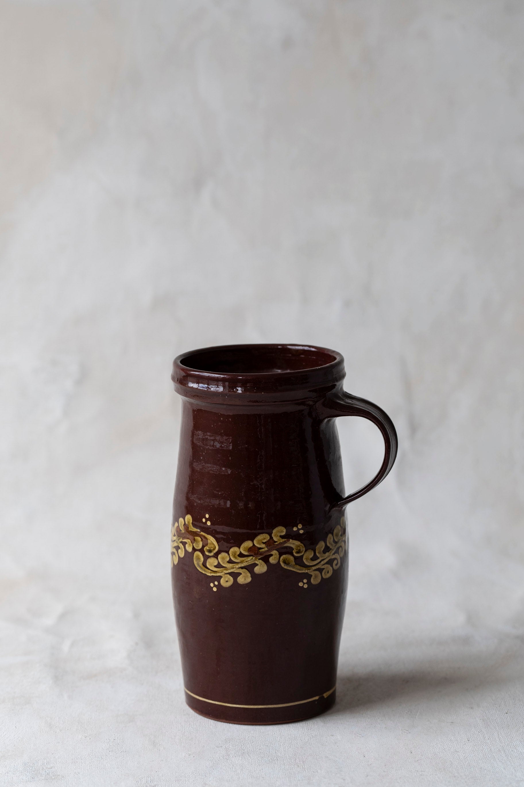 Vintage Red Folk Art Pitcher