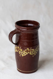 Vintage Red Folk Art Pitcher