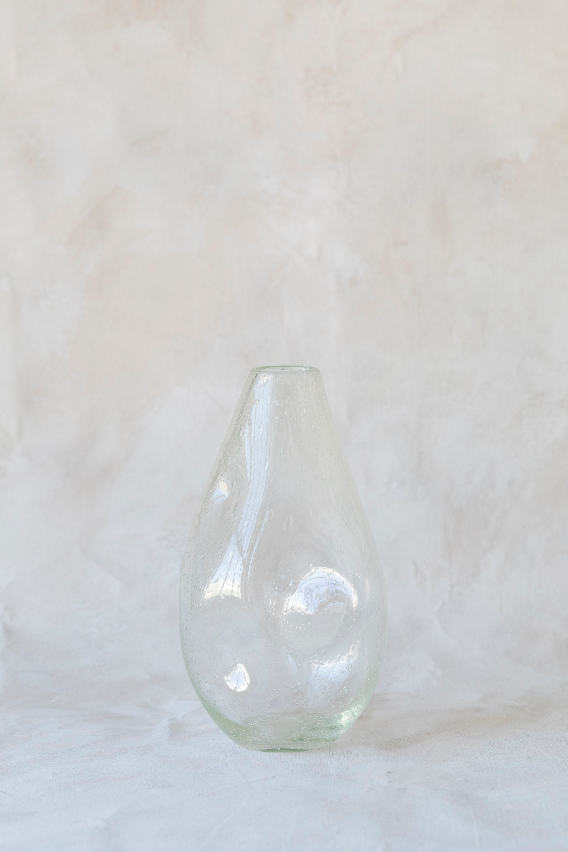 Vintage Large Seeded Glass Vase
