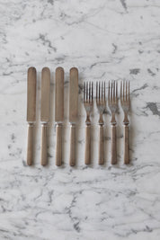 Antique Silver Flatware Set - 24 Piece