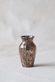 Vintage Ribbed Silver Bud Vases
