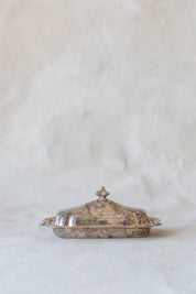 Vintage Silver Lidded Butter Dish